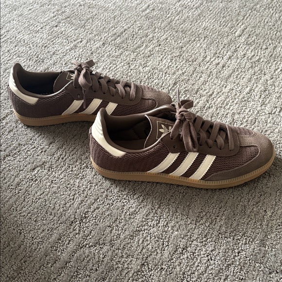 Adidas Chocolate Brown Sneakers with Cream Accents - Picture 3 of 5